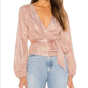 Rose gold wrap top